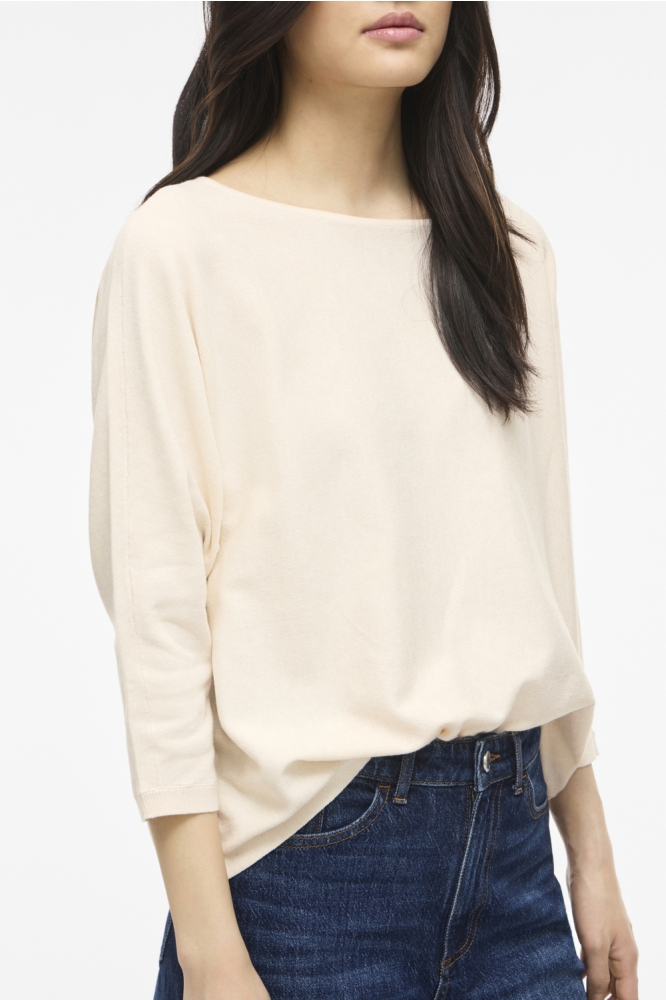 Vila beige dames trui | Close up