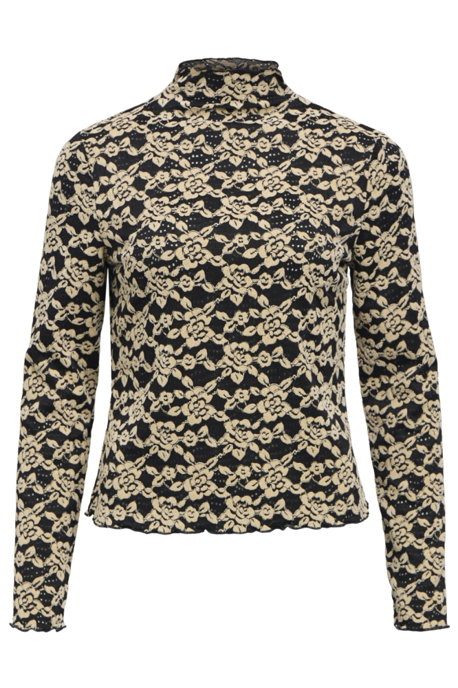 Object zwarte dames t-shirt | Vooraanzicht