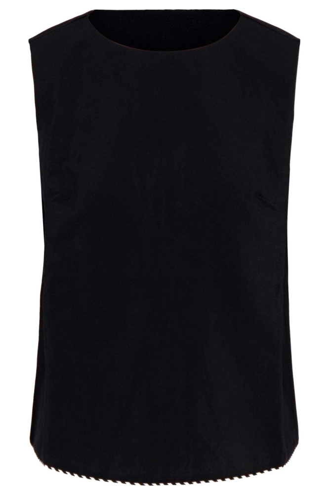 Zusss zwarte dames top | Vooraanzicht