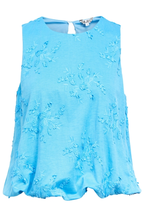 Object blauwe dames top | Vooraanzicht