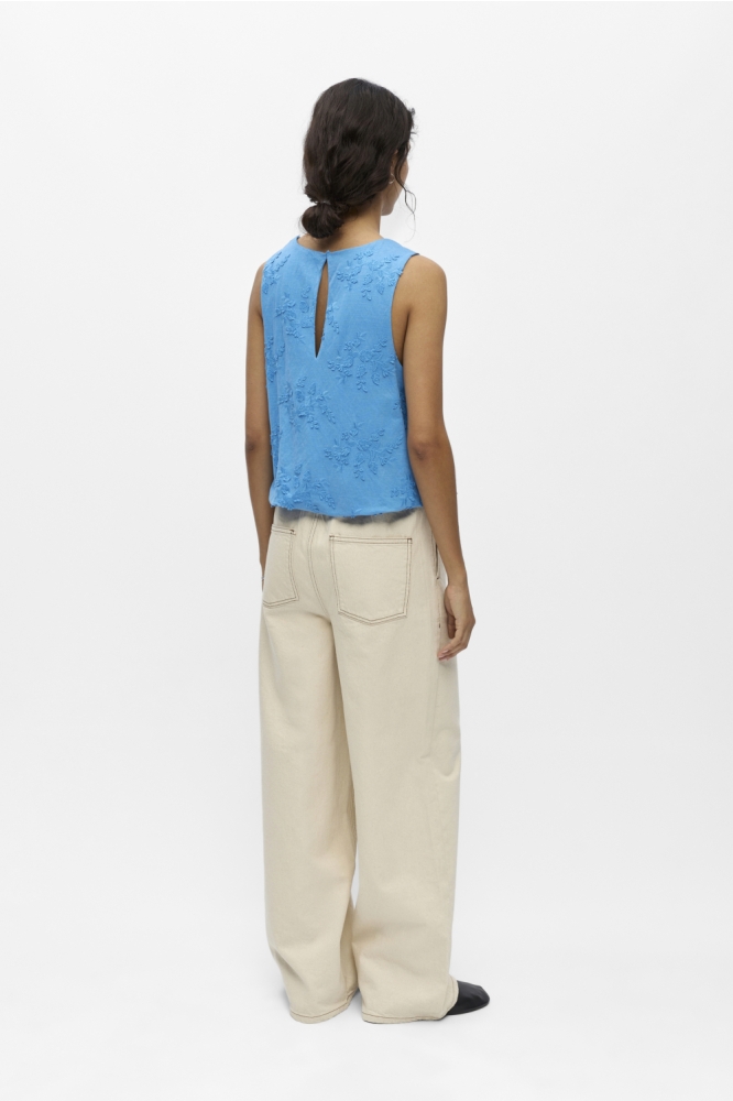 Object blauwe dames top | Model