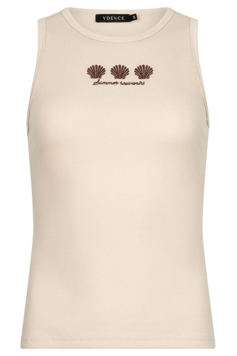 Ydence beige dames top | Vooraanzicht