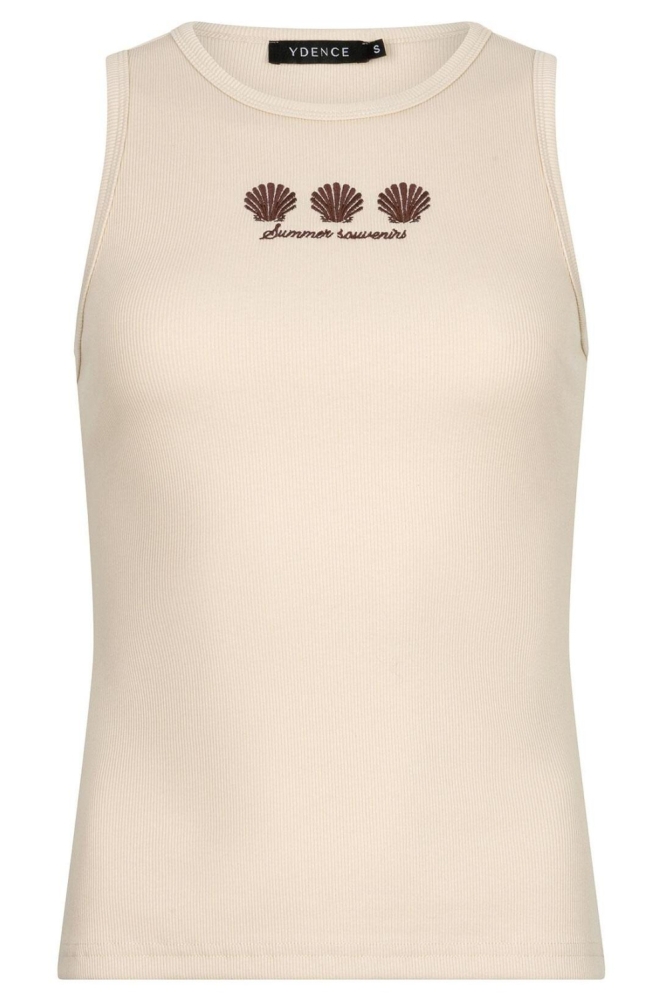 Ydence beige dames top | Vooraanzicht