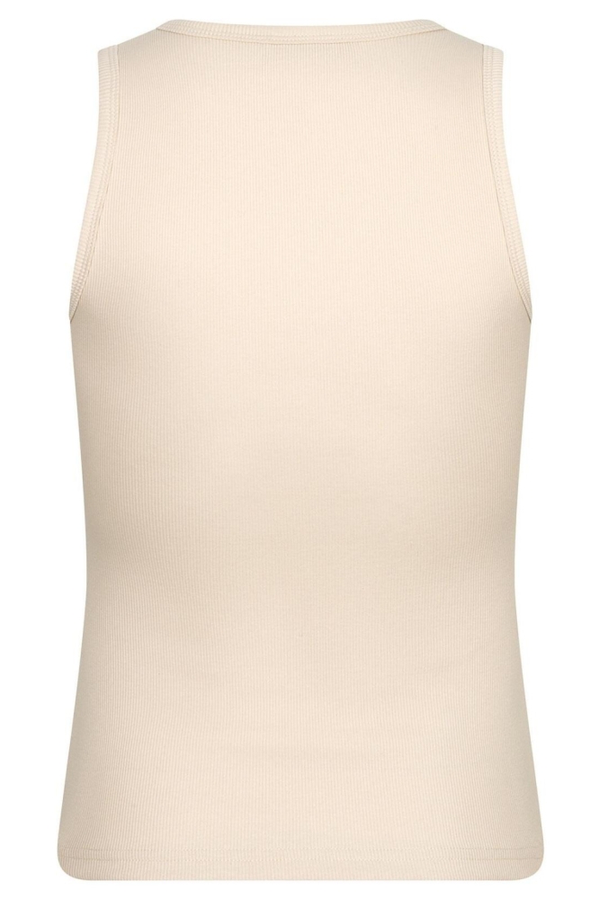 Ydence beige dames top | Achteraanzicht