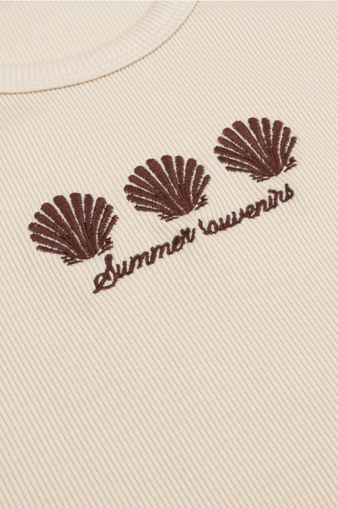 Ydence beige dames top | Close up