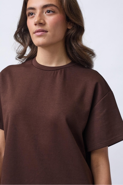 SisterS point bruine dames t-shirt | Close up