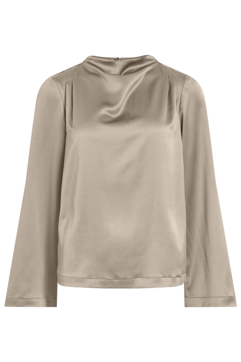 Vila beige dames blouse | Vooraanzicht