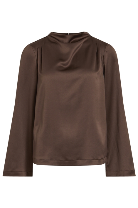 Vila bruine dames blouse | Vooraanzicht