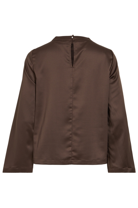 Vila bruine dames blouse | Achteraanzicht