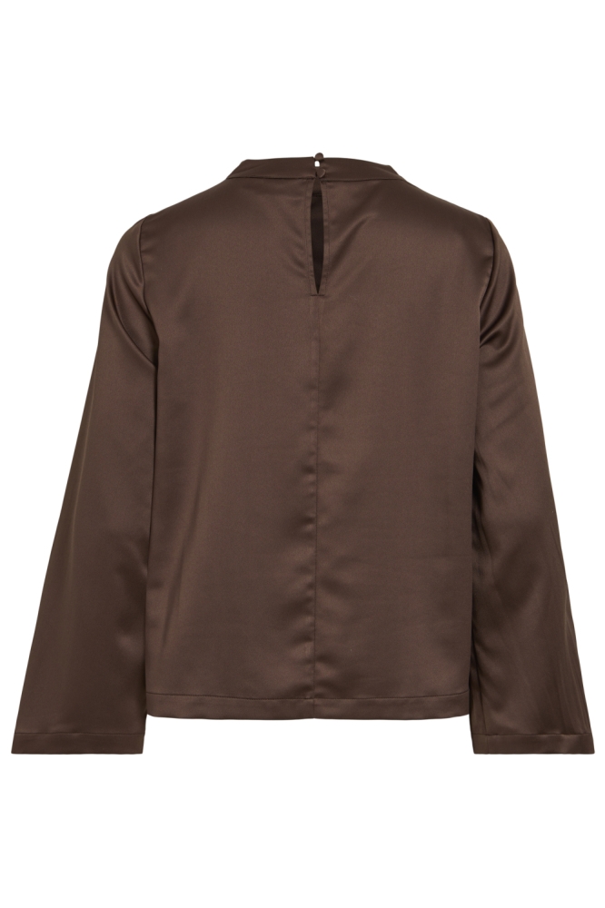 Vila bruine dames blouse | Achteraanzicht
