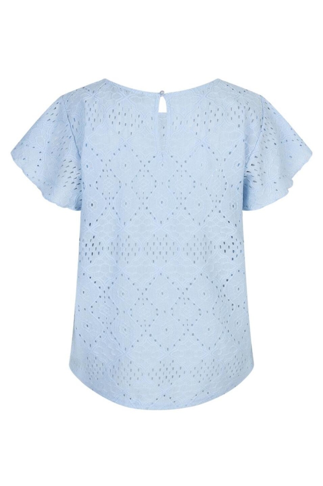 Red Button blauwe dames t-shirt | Achteraanzicht