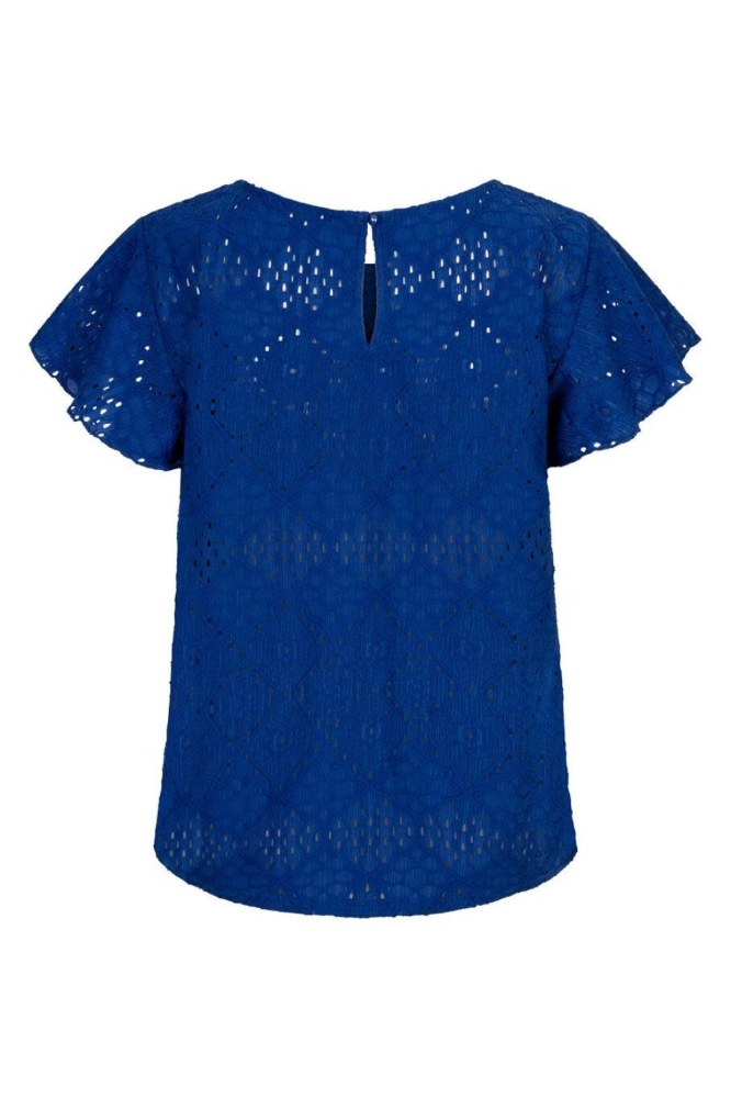 Red Button blauwe dames t-shirt | Achteraanzicht
