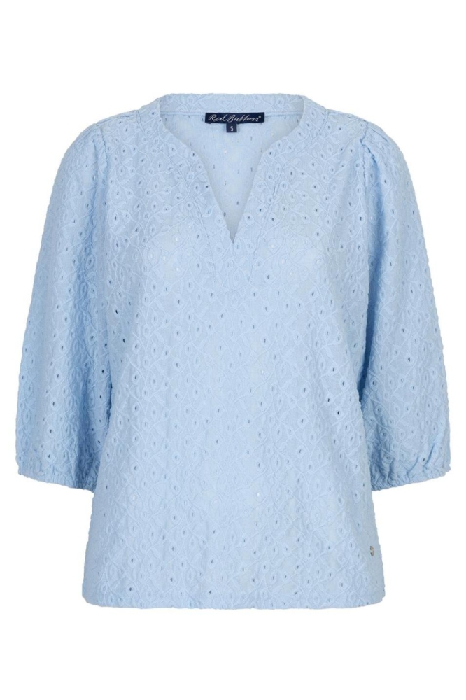 Red Button blauwe dames t-shirt | Vooraanzicht
