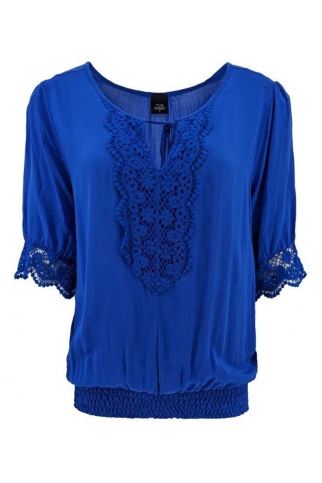 FOS Amsterdam blauwe dames t-shirt | Vooraanzicht