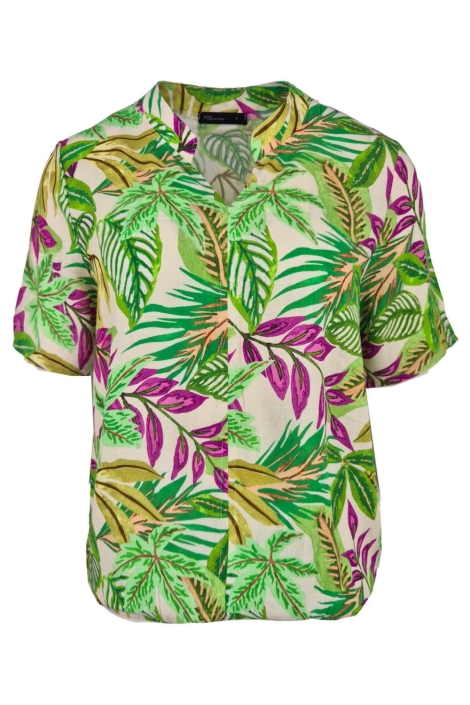 FOS Amsterdam groene dames blouse | Vooraanzicht