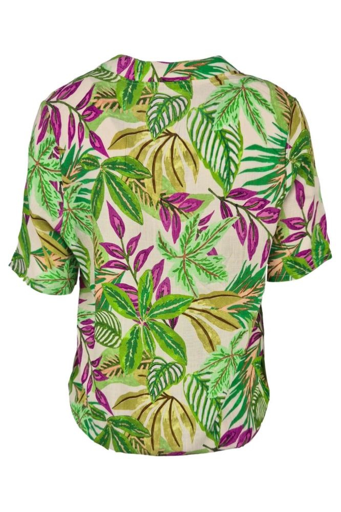 FOS Amsterdam groene dames blouse | Achteraanzicht