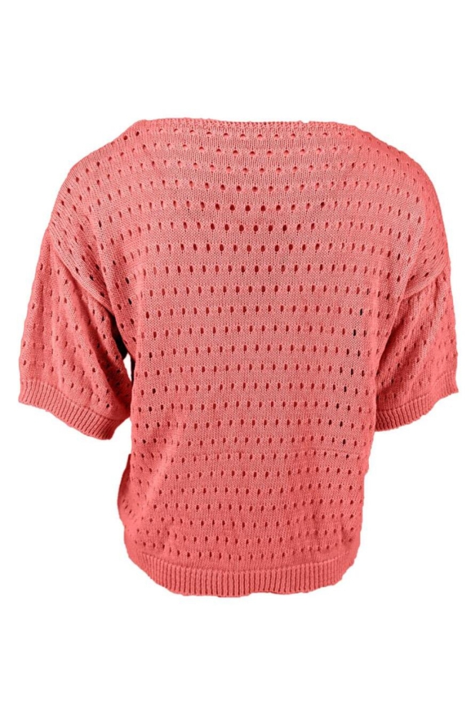 FOS Amsterdam rode dames t-shirt | Achteraanzicht