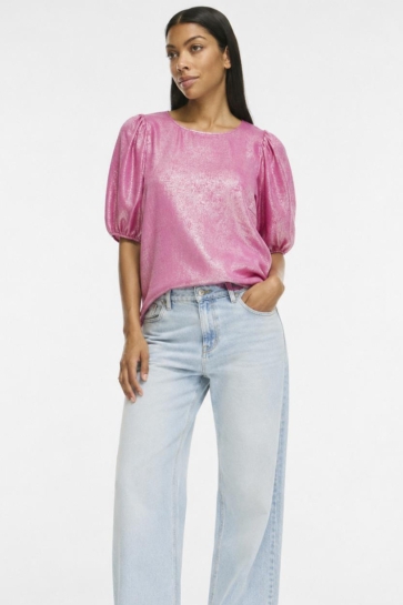 Vila vimetalla o-neck 2/4 top/rc Roze