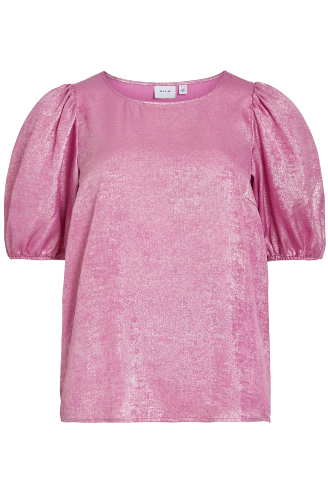 Vila roze dames t-shirt | Vooraanzicht