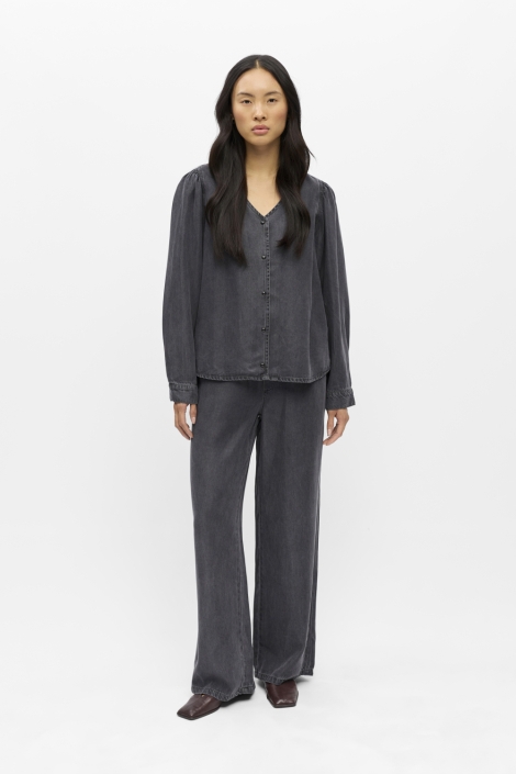Object zwarte dames blouse | Model