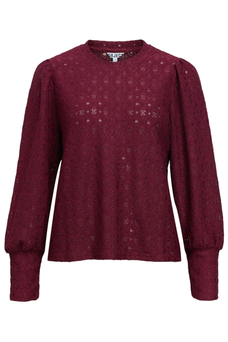Object bordeaux dames t-shirt | Vooraanzicht