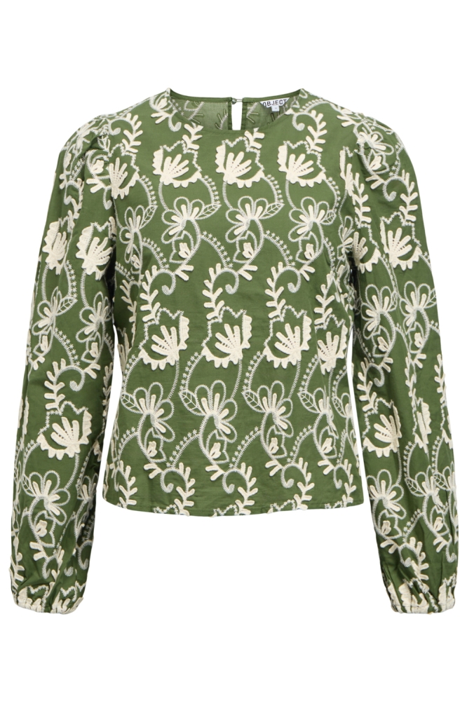 Object groene dames top | Vooraanzicht