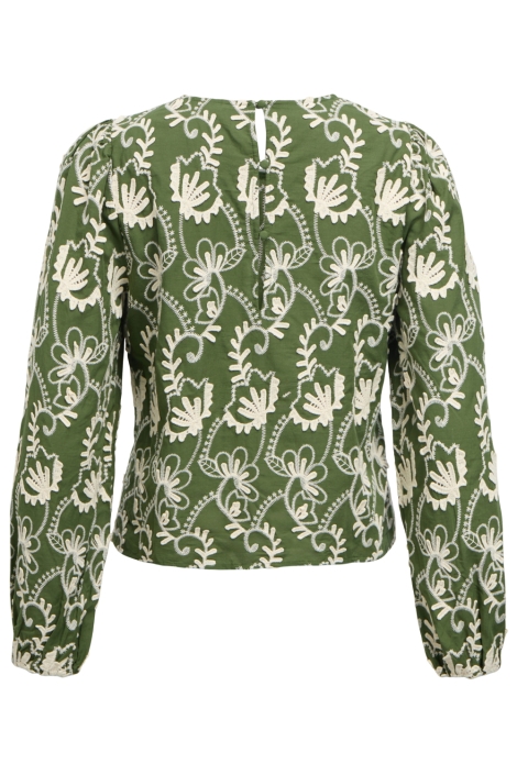 Object groene dames top | Achteraanzicht