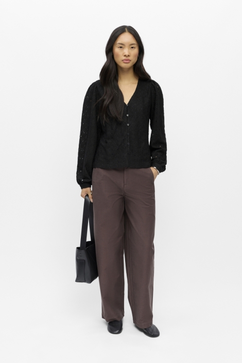 Object zwarte dames blouse | Model