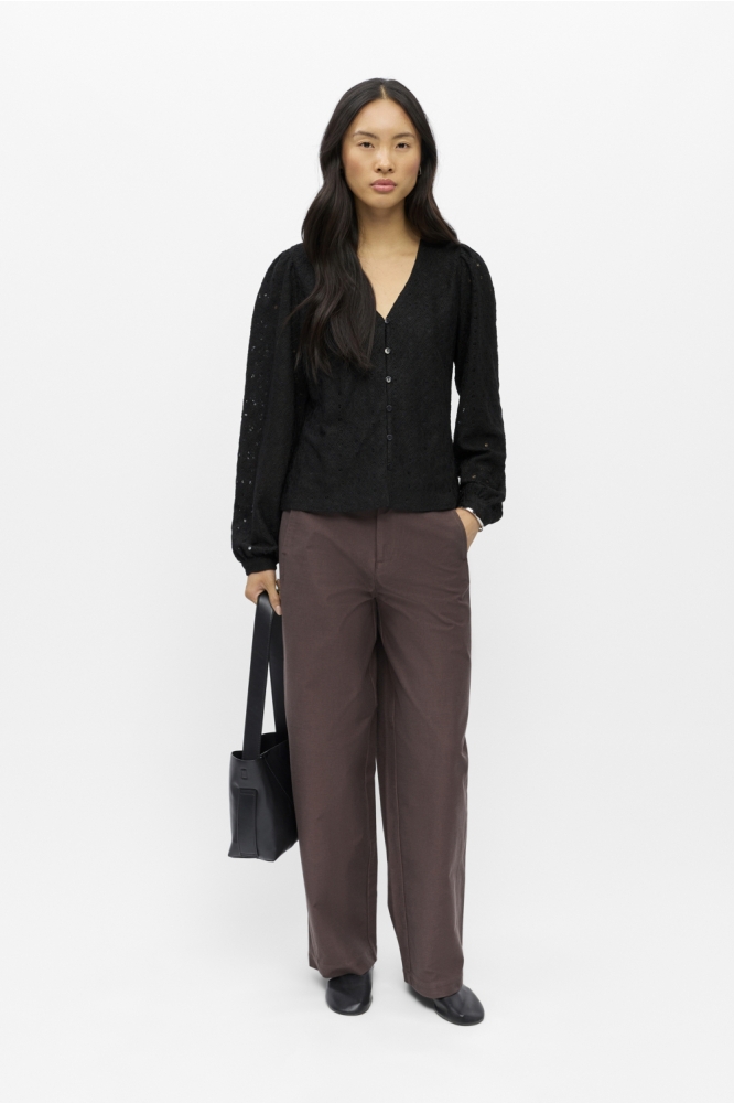 Object zwarte dames blouse | Model