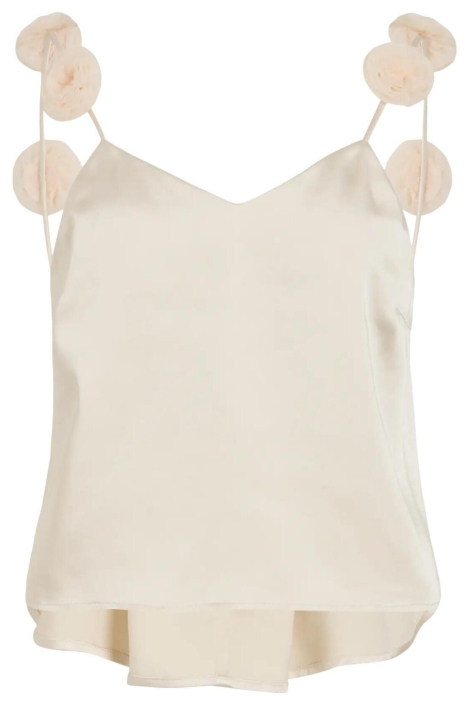 Vila beige dames top | Vooraanzicht