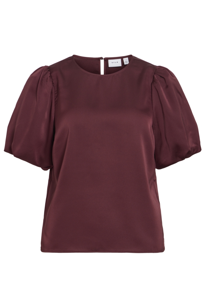 Vila bordeaux dames t-shirt | Vooraanzicht