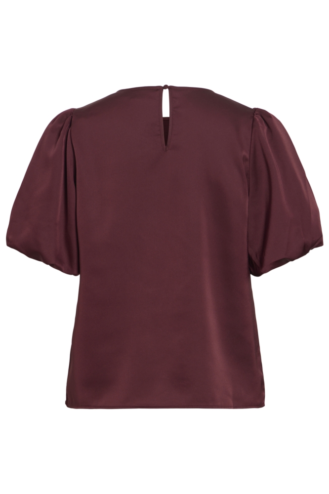 Vila bordeaux dames t-shirt | Achteraanzicht
