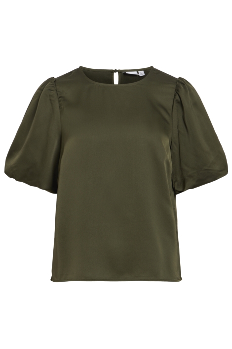 Vila groene dames t-shirt | Vooraanzicht