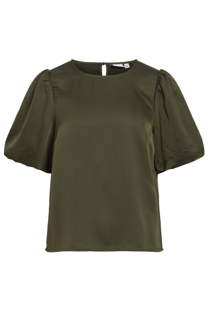 Vila groene dames t-shirt | Vooraanzicht