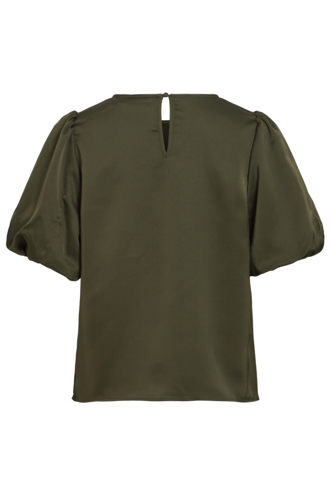 Vila groene dames t-shirt | Achteraanzicht
