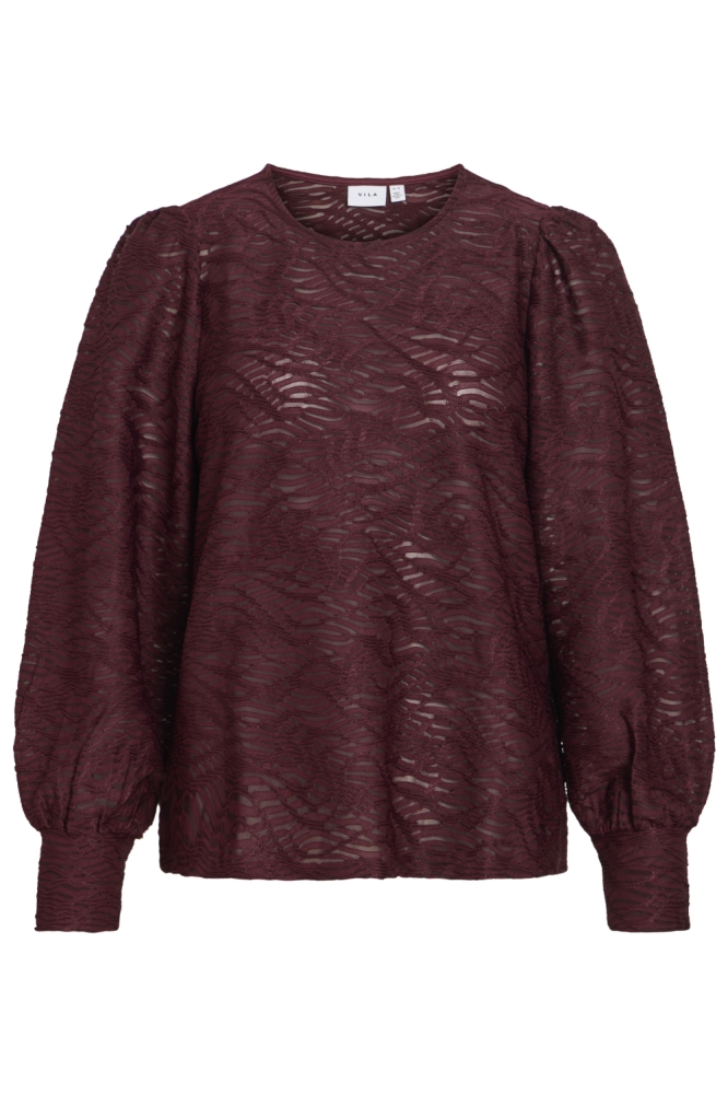 Vila bordeaux dames blouse | Vooraanzicht