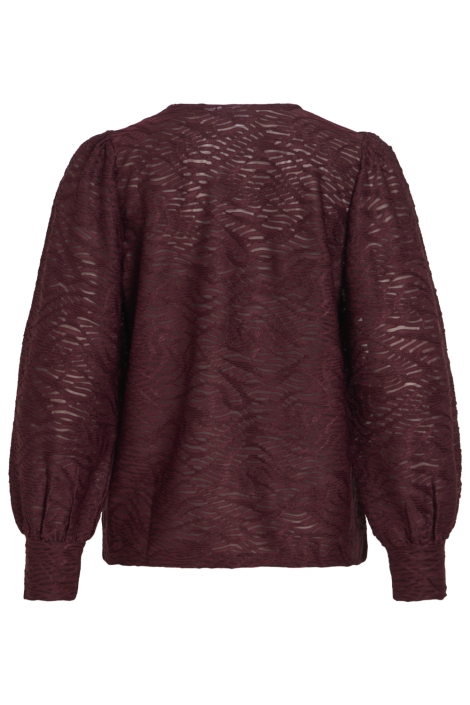 Vila bordeaux dames blouse | Achteraanzicht
