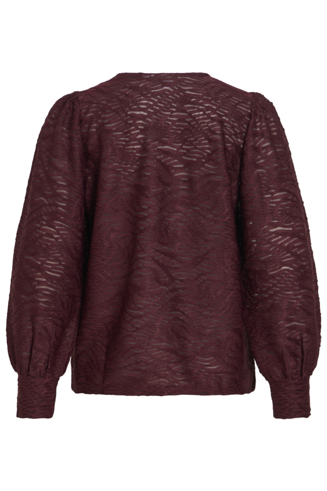 Vila bordeaux dames blouse | Achteraanzicht