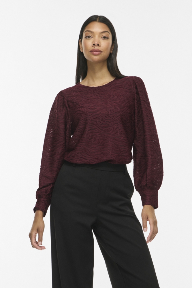 Vila bordeaux dames blouse | Model