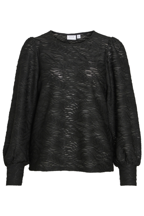 Vila zwarte dames blouse | Vooraanzicht