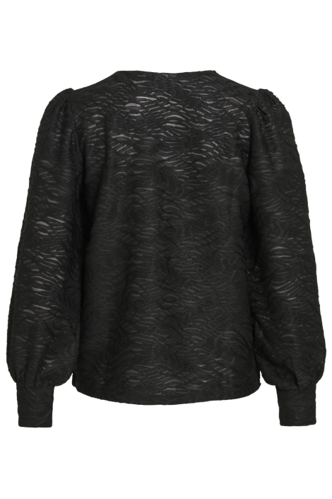 Vila zwarte dames blouse | Achteraanzicht