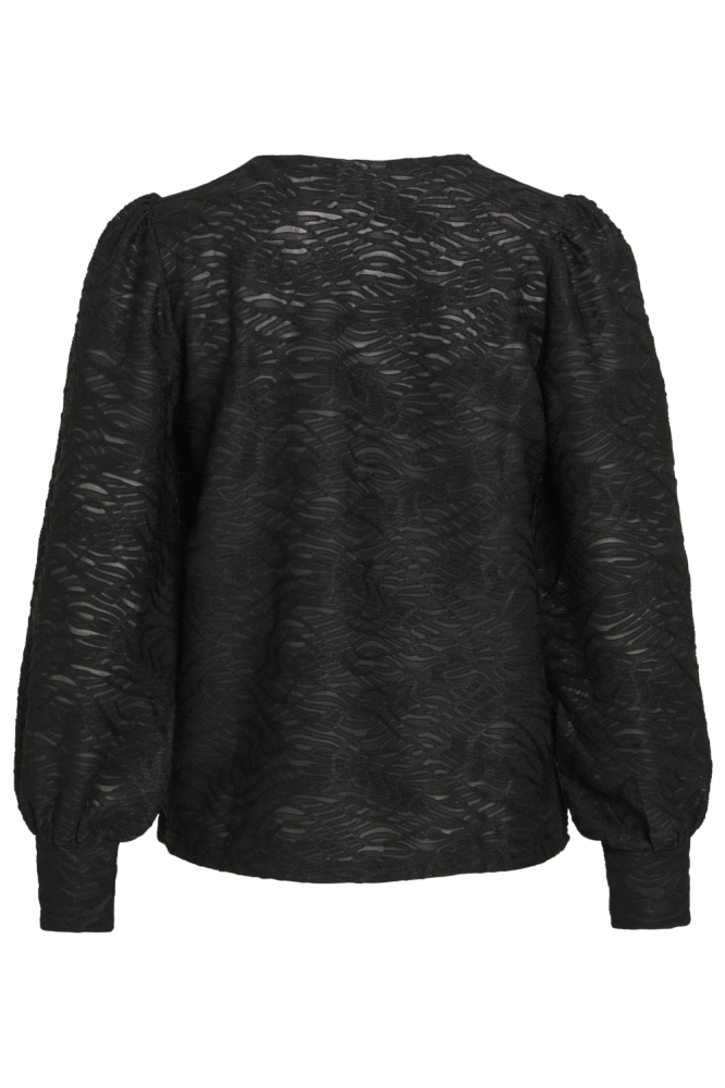 Vila zwarte dames blouse | Achteraanzicht