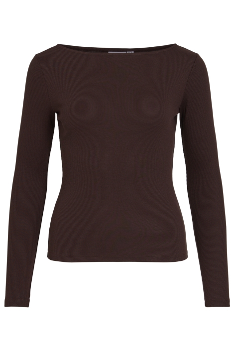 Vila bruine dames t-shirt | Vooraanzicht