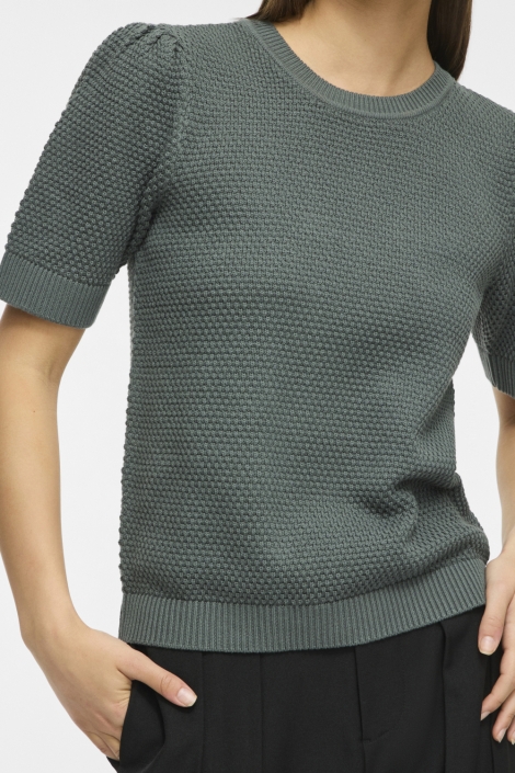 Vila groene dames t-shirt | Close up
