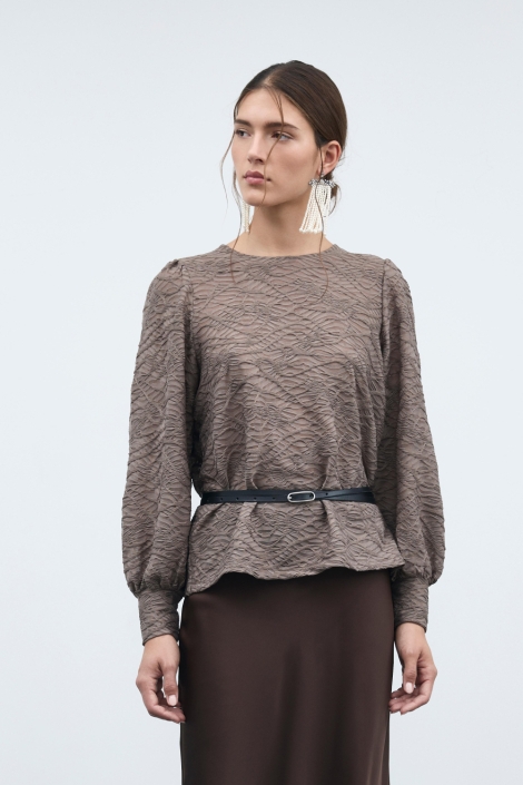Vila taupe dames blouse | Model