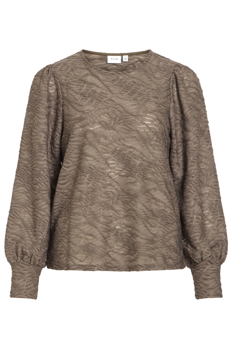Vila camel dames blouse | Vooraanzicht