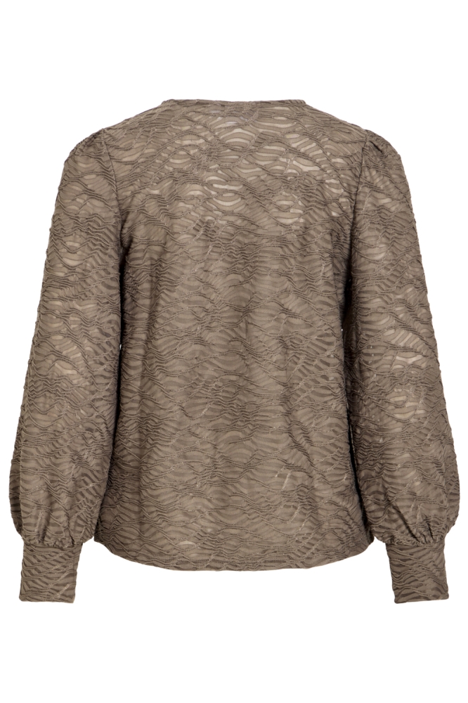 Vila camel dames blouse | Achteraanzicht