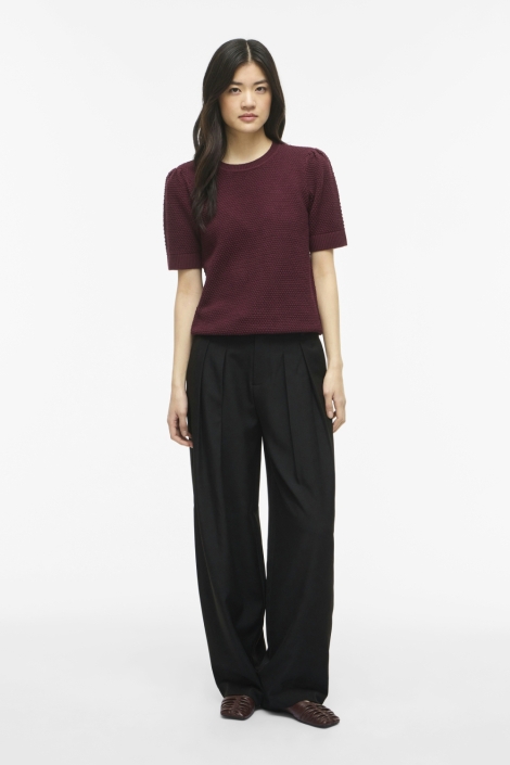 Vila bordeaux dames t-shirt | Model
