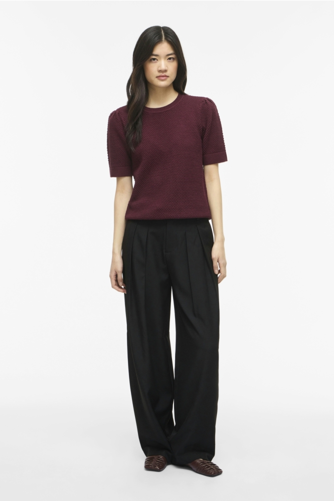 Vila bordeaux dames t-shirt | Model