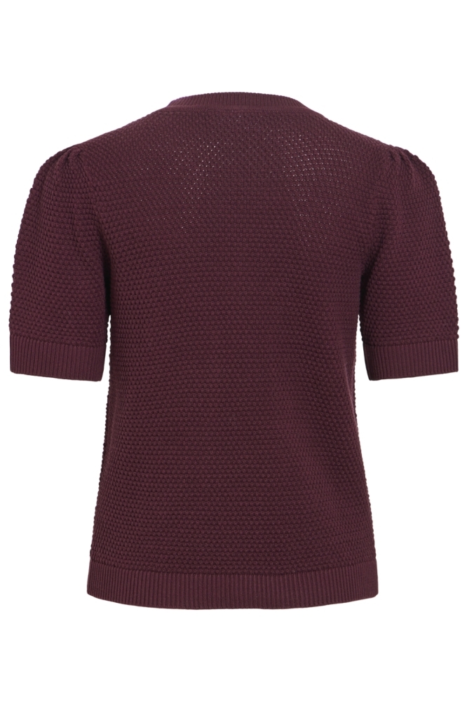 Vila bordeaux dames t-shirt | Achteraanzicht